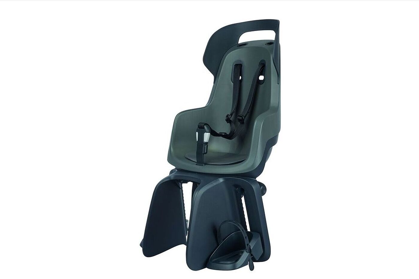 Freisteller eines Kindersitzes von Bobike für die Gepäckträgermontage.